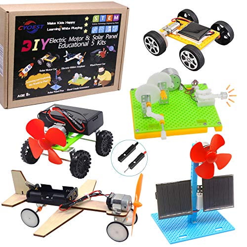 5 Sets Electric Motor Assembly Solar Powered Kit DIY Educational Engineering Experiments for Boys & Girls z-horse DIY 5 Set STEM Lab＆Science Kits Toys for Kids 